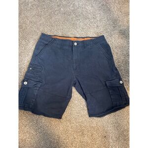 Weatherproof Vintage Cargo Shorts Navy Blue Size 36 Mens Casual Outdoor Pockets